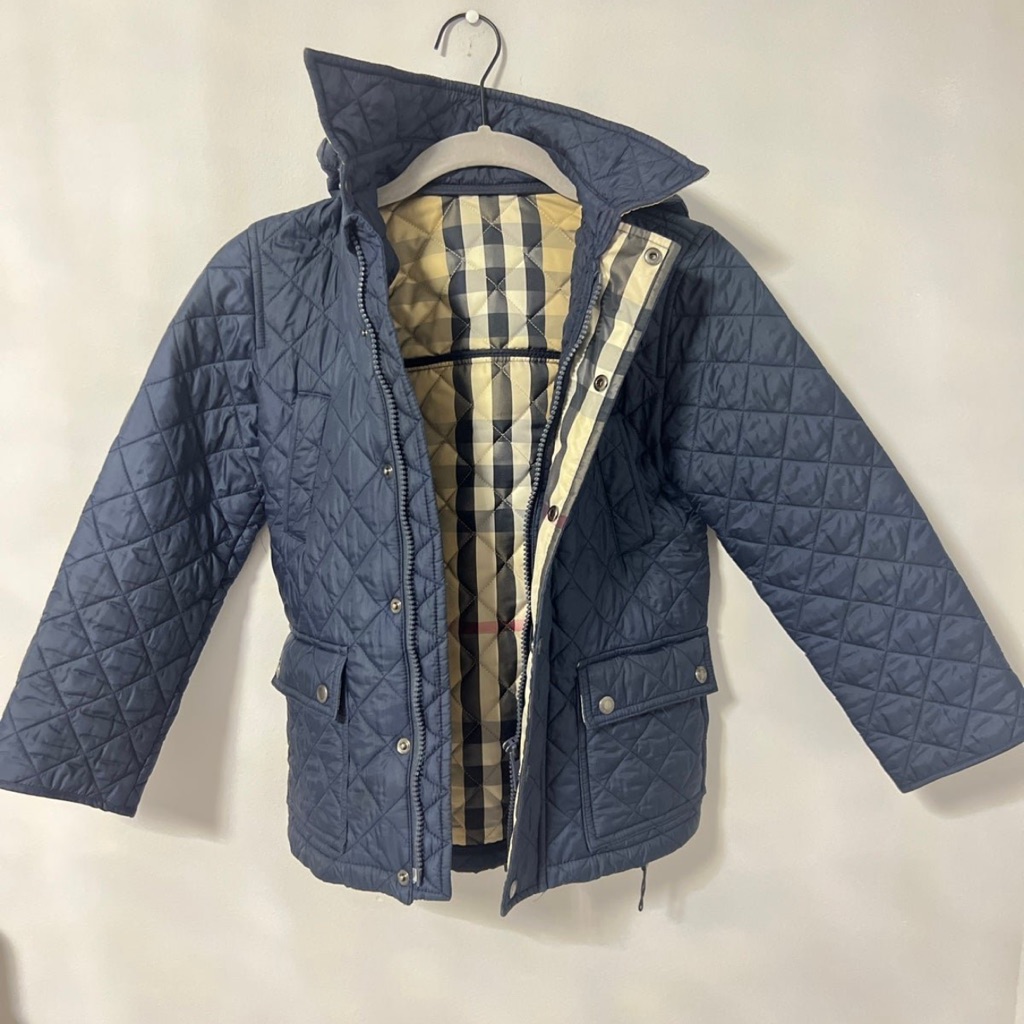 Burberry Quilted Kids Jacket - Navy